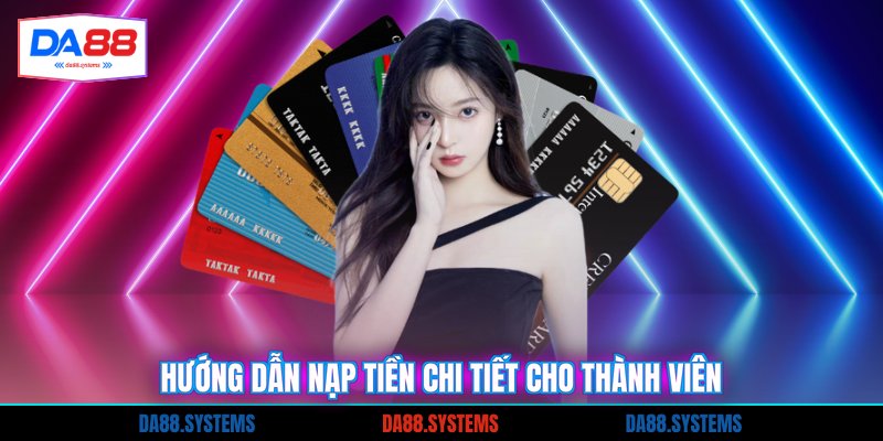 Hướng dẫn nạp tiền chi tiết cho thành viên